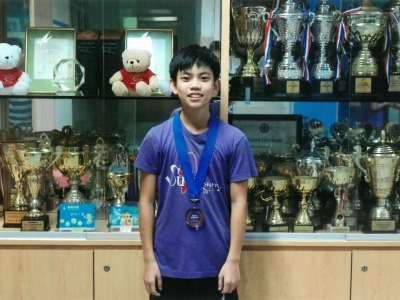 2D王崇喆榮獲第九屆亞洲跳繩錦標賽14歲以下男子組團體四人同步花式季軍